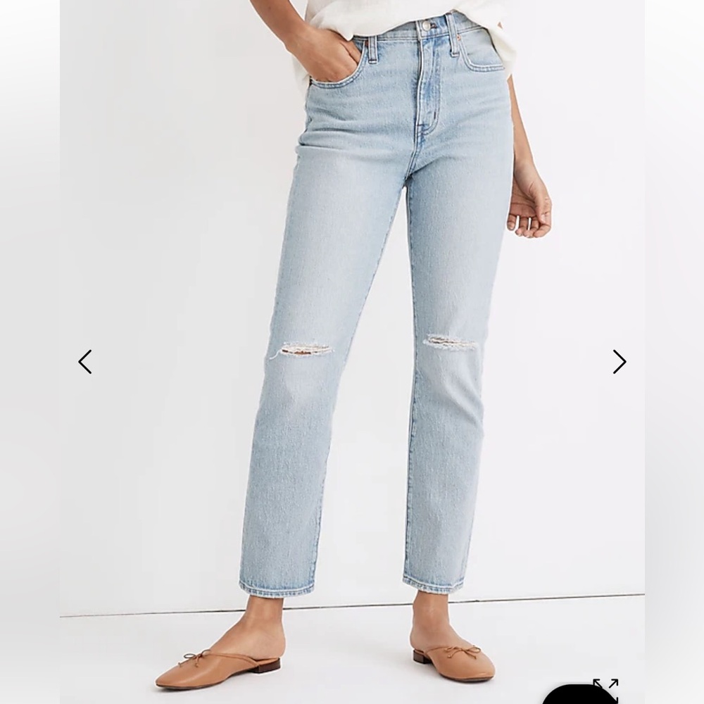 Madewell High-Rise Slim Crop Boyjean in Dumas Wash TALL